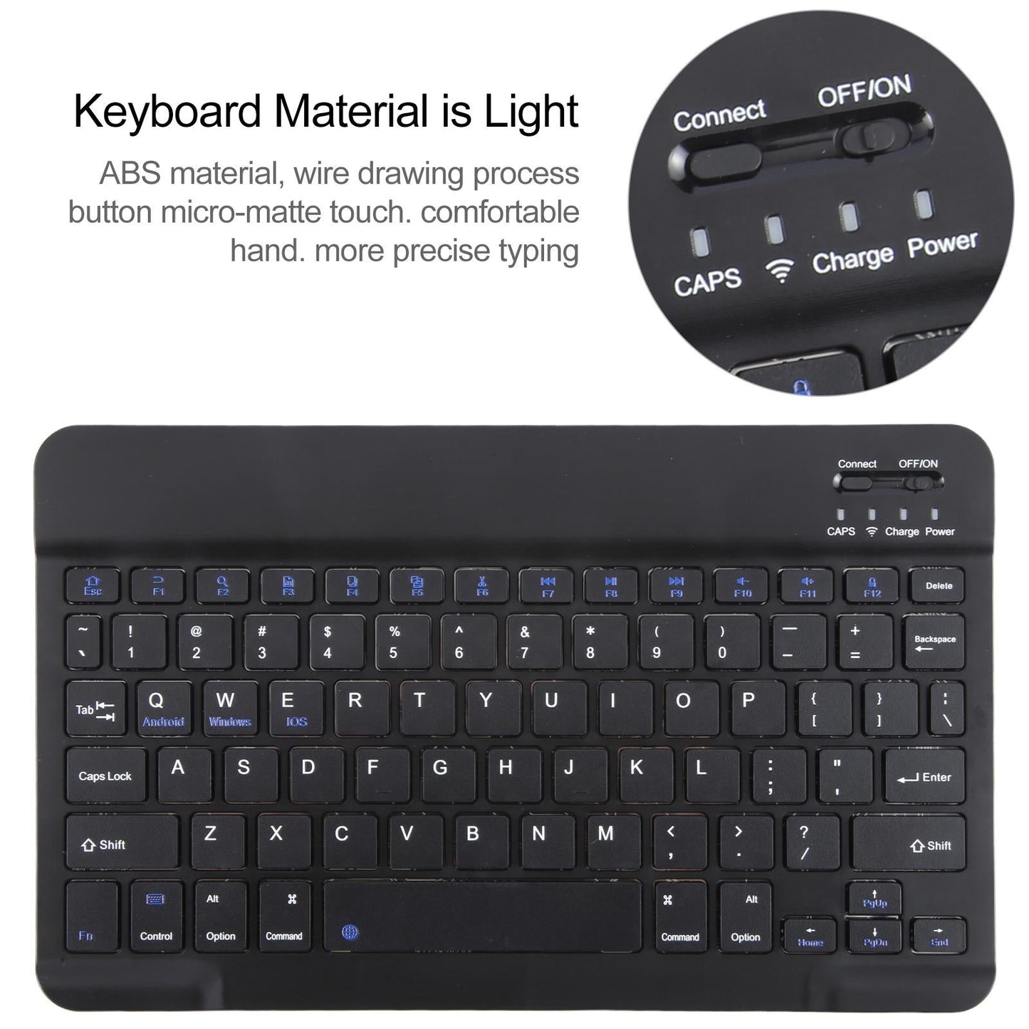 Smart Bluetooth Keyboard & Leather Tablet Case For Ipad Pro 9.7 / Air 2 - Black