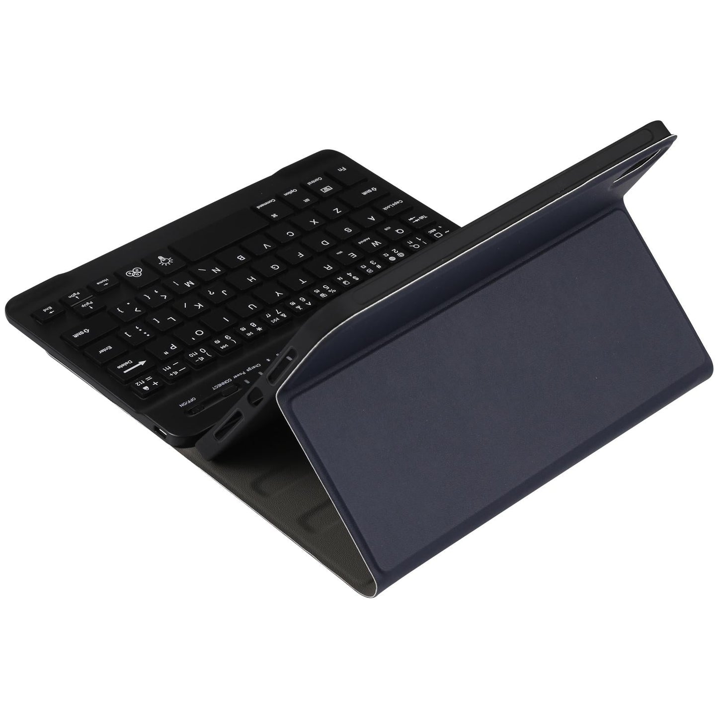 Ultra-Thin Bluetooth Keyboard Leather Case For Ipad Mini 6 With Detachable Lambskin Texture And Stand - Black