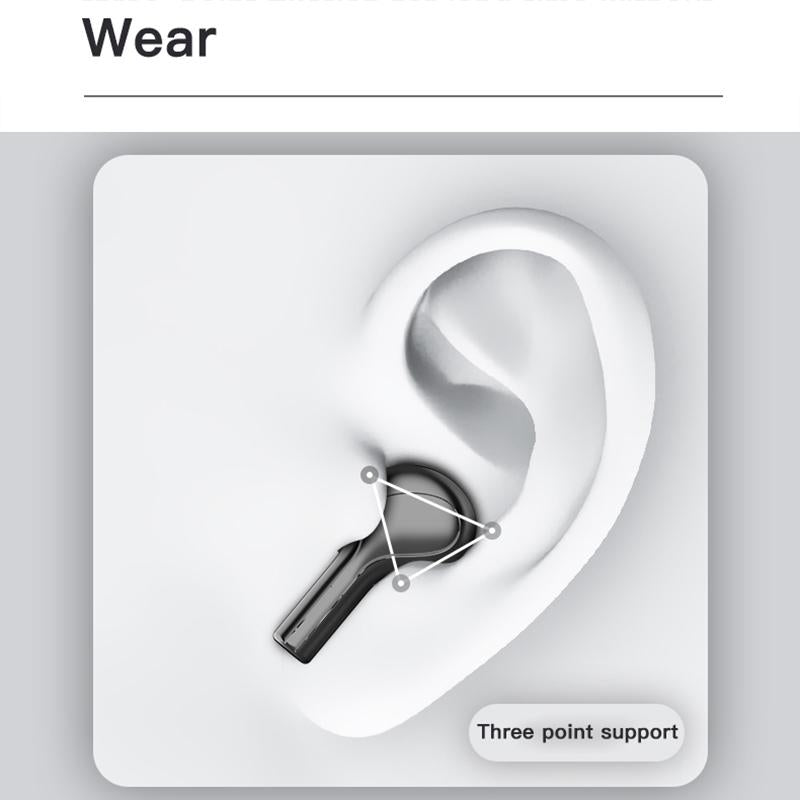 Touch Bluetooth Earphones with Noise Cancellation and Charging Box - Black