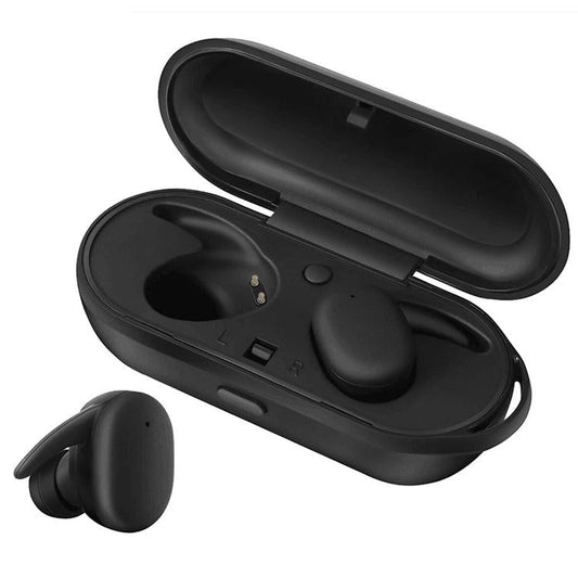 Waterproof Wireless Bluetooth Earphones with Magnetic Charging Box - 300mah - Black