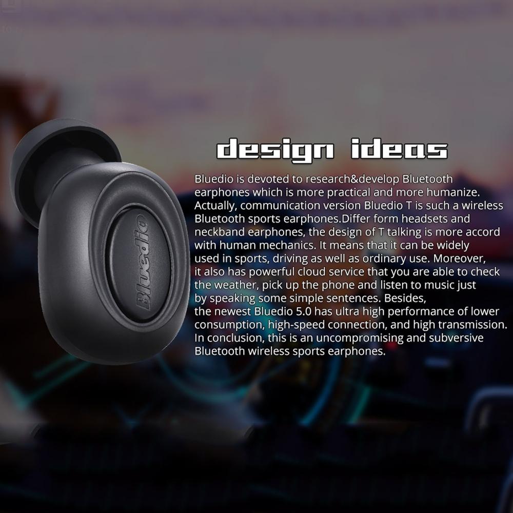 Wireless In-ear Headset with Usb Cable - Black 5.0