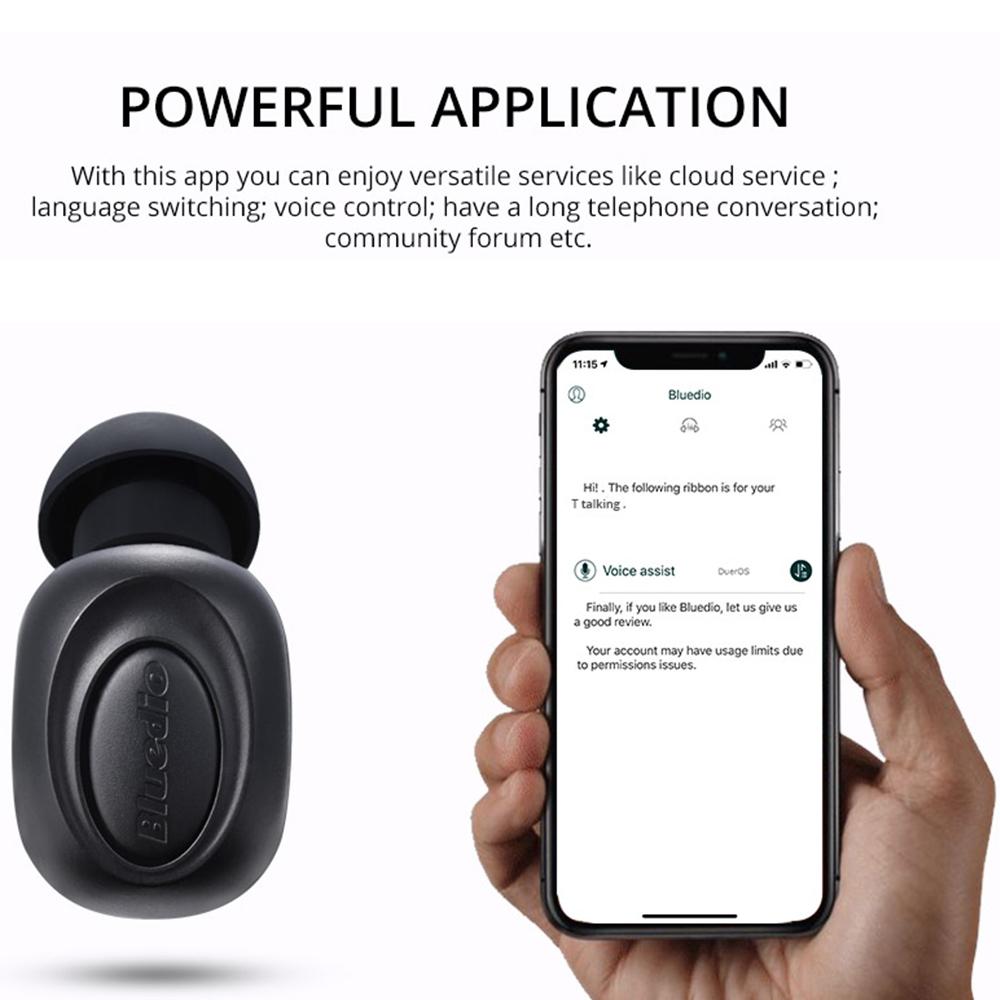 Wireless In-ear Headset with Usb Cable - Black 5.0