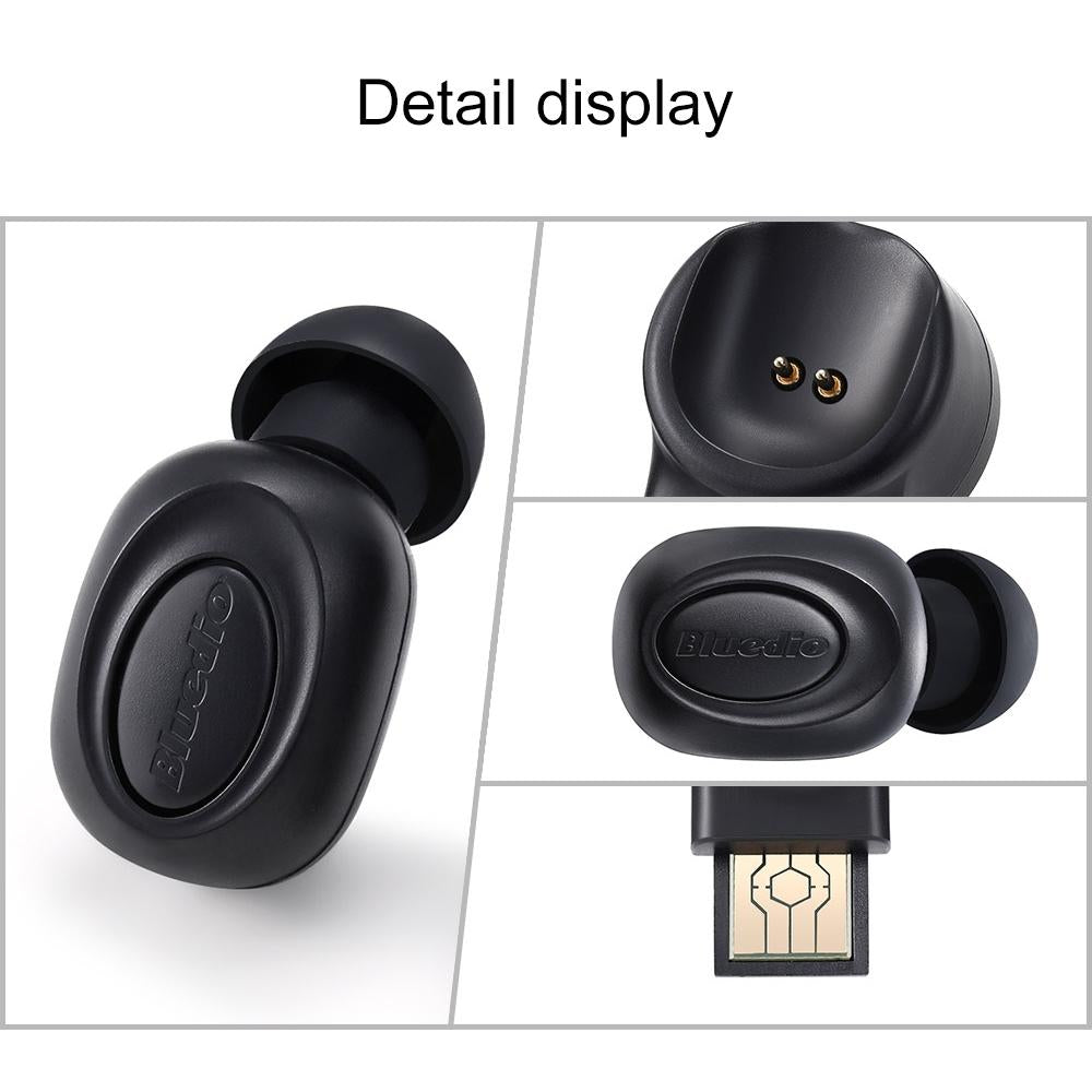 Wireless In-ear Headset with Usb Cable - Black 5.0