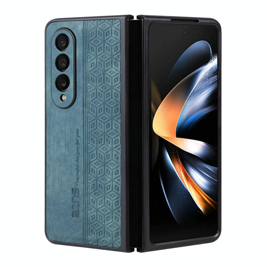 For Samsung Galaxy z Fold4 5G Embossed 3d Skin Texture Phone Case - Sleek Design - Dark Green