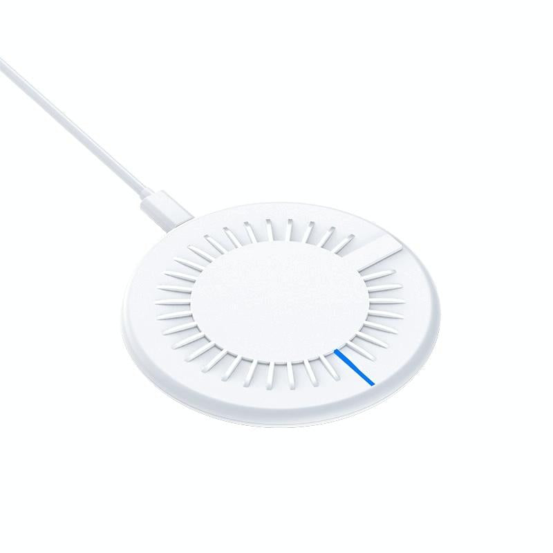15W Round Wireless Fast Charger 964 Shape - Black