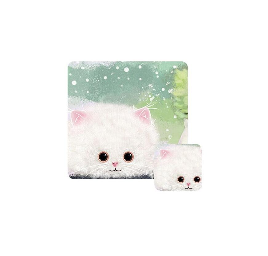 Waterproof Cartoon Mouse Pad Non Slip Design - Three Cats