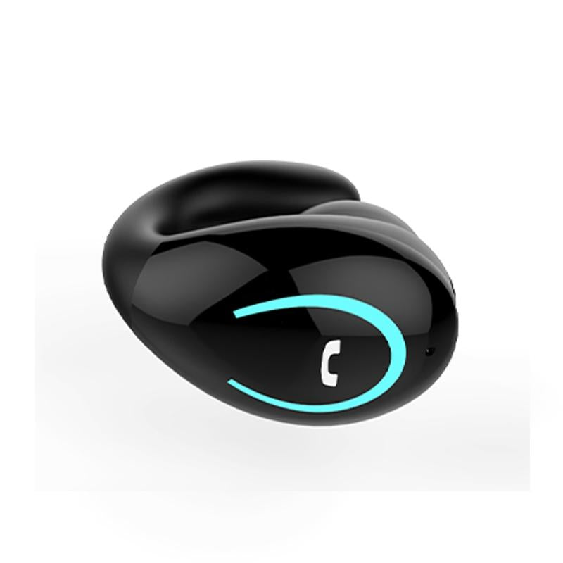 Ultra-light Wireless Earphone with Mic - Bluetooth 5.0 - Ear Clip - Stereo - Black