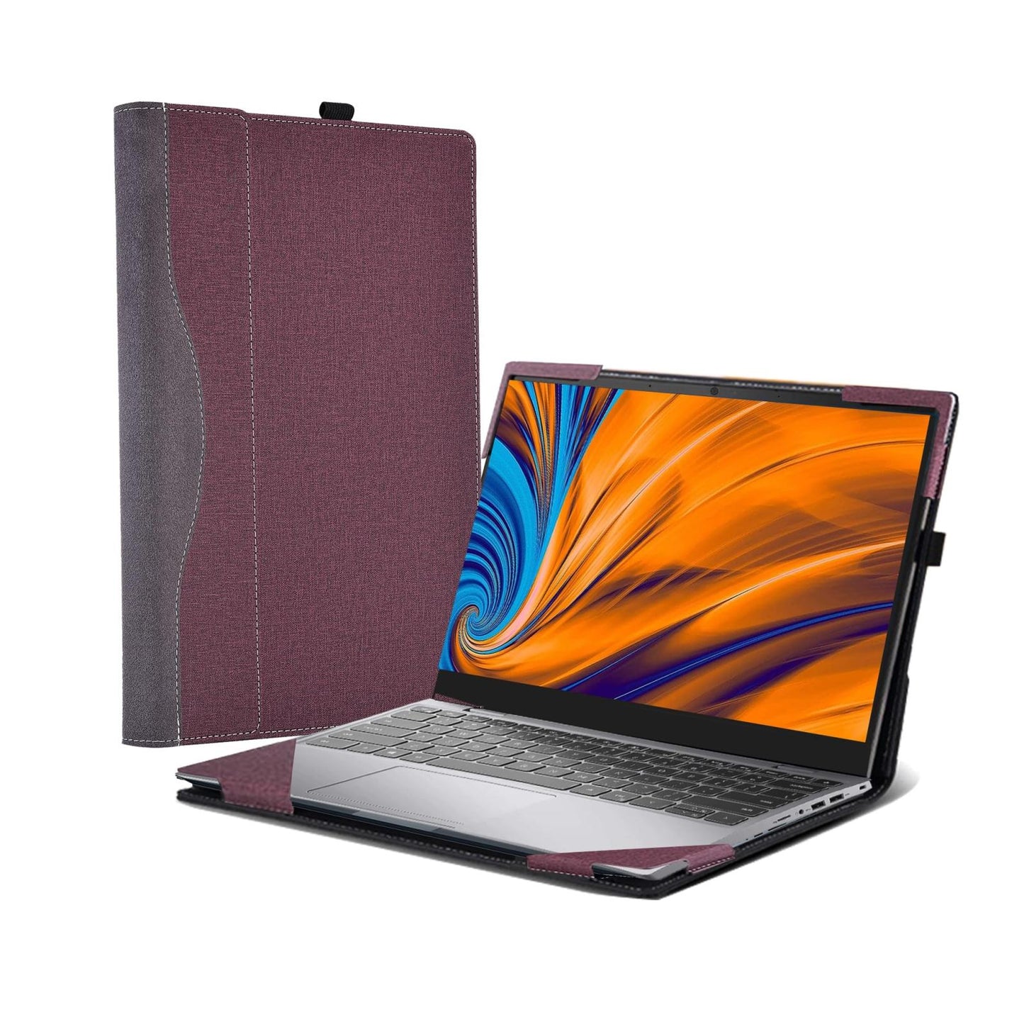 Protective Leather Laptop Case - 16 Inch Anti-Fall - Wine Red - For Samsung Galaxy Book 3 Ultra