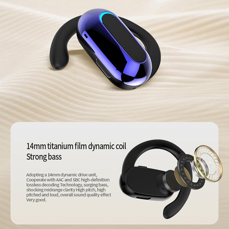 Rotatable Bluetooth Sports Earphones with Noise Reduction - White