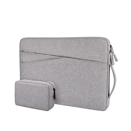 13.3 Inch Polyester Laptop Liner Bag with Small Bag - Ideal for Notebooks - Black