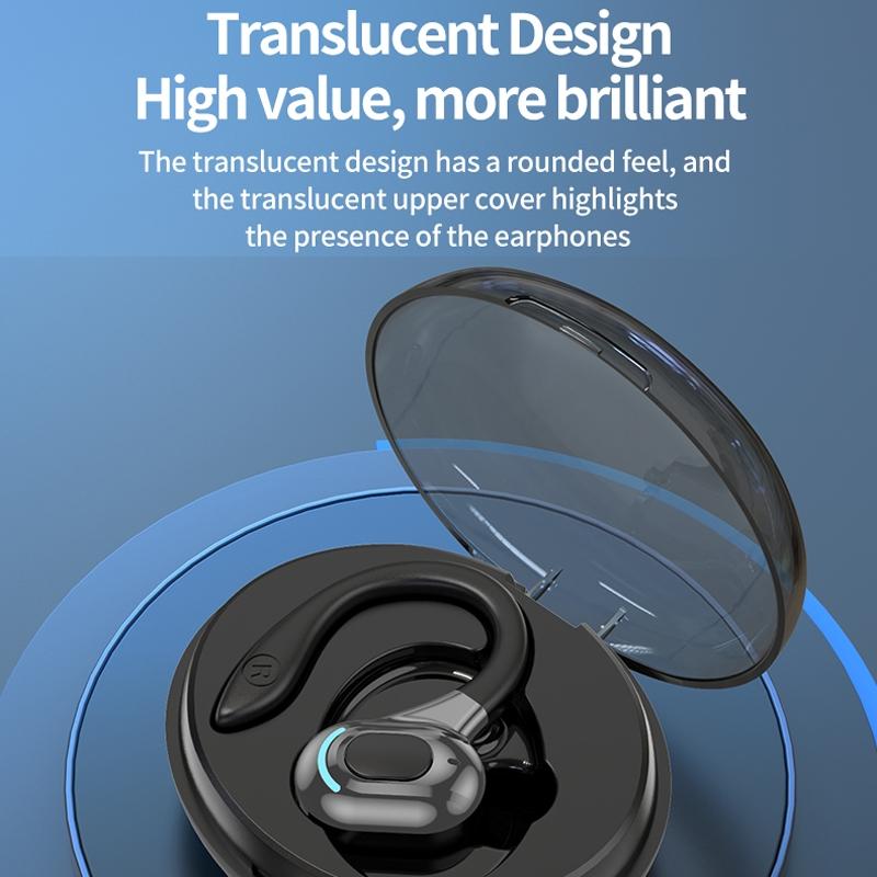Wireless Bluetooth Earphones with Charging Case - F8 - Red Single Ear