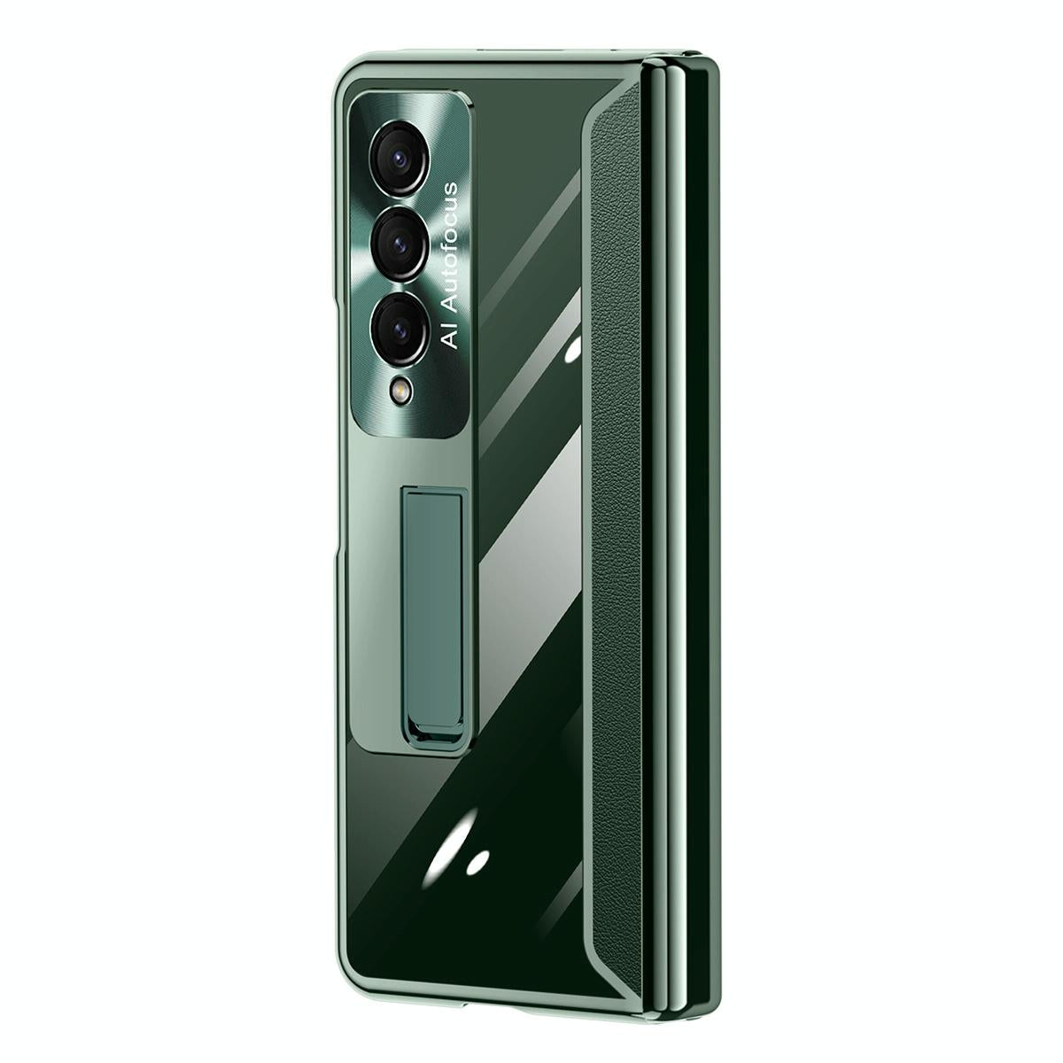 For Samsung Galaxy Z Fold4 5G Samsung Fold 4 Full Body Hinge Case - Electroplated - Green