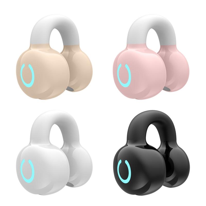 Wireless Bone Conduction Earphone - Single Ear Clamp Design - Pink