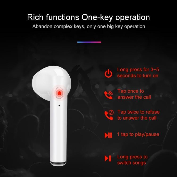 Wireless Bluetooth Tws Earphones with Charging Bin - I7s Binaural Plating - Blue