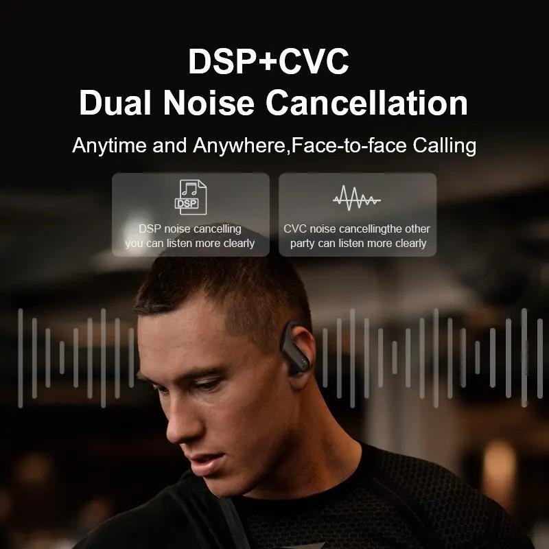 Wireless Noise-cancelling Bluetooth Earbuds with Dual Battery Display - T16 Blue