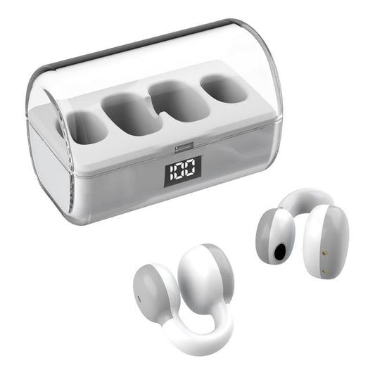 Wireless Earphones with Digital Display and Charging Case - Blue