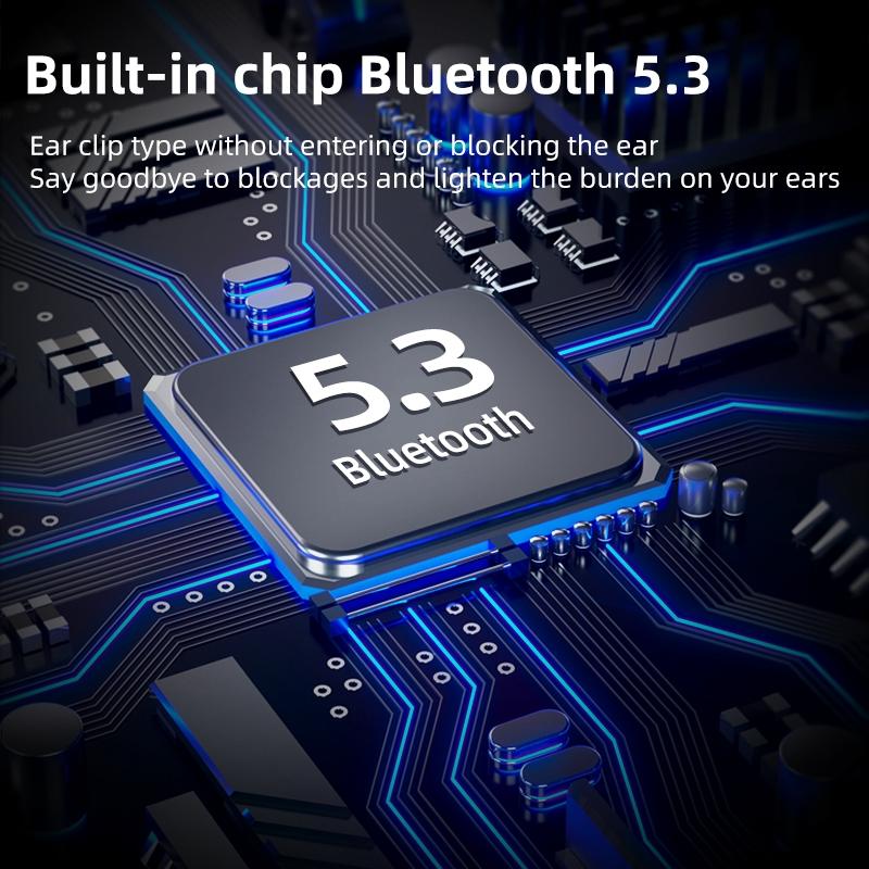 Wireless Earphones with Digital Display and Charging Case - Blue