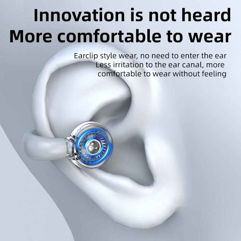 Wireless Earphones with Digital Display and Charging Case - Blue