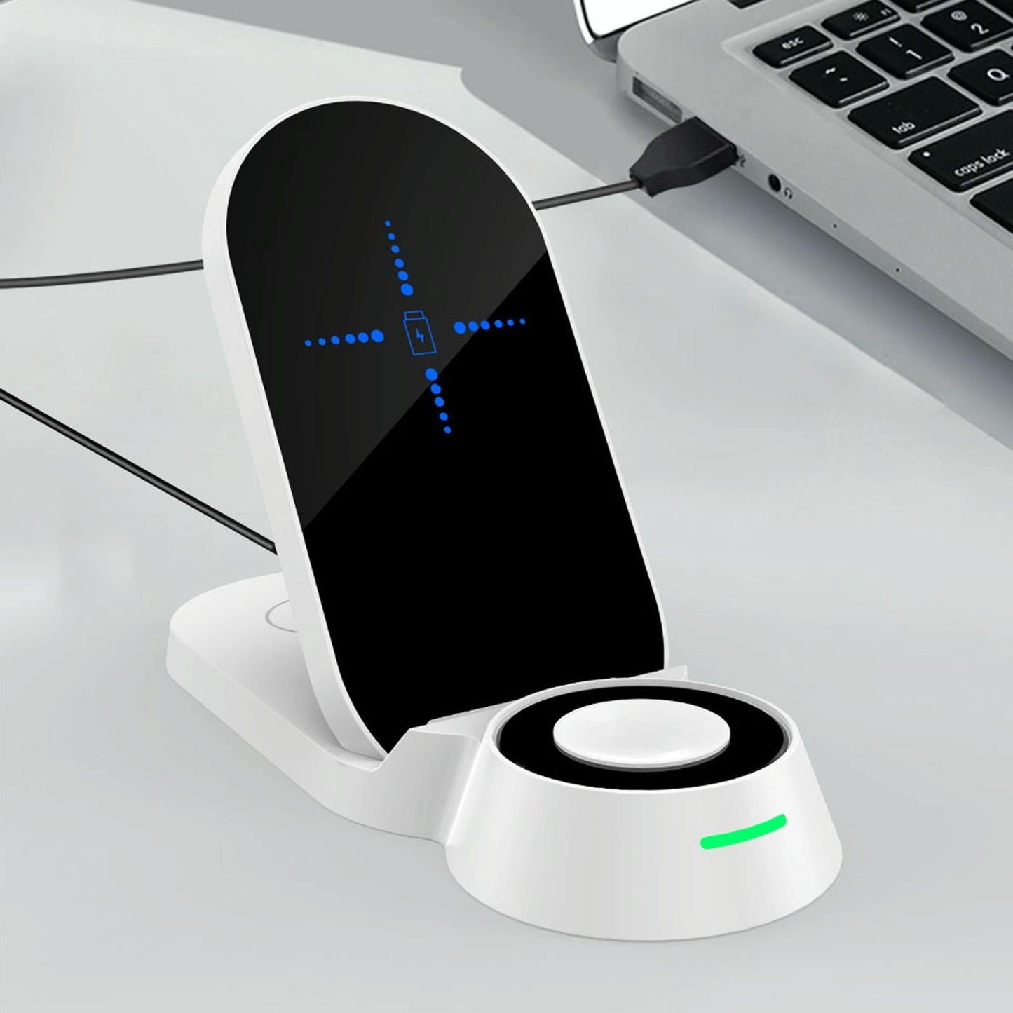 3 In 1 Foldable Wireless Charger For Smart Devices - White