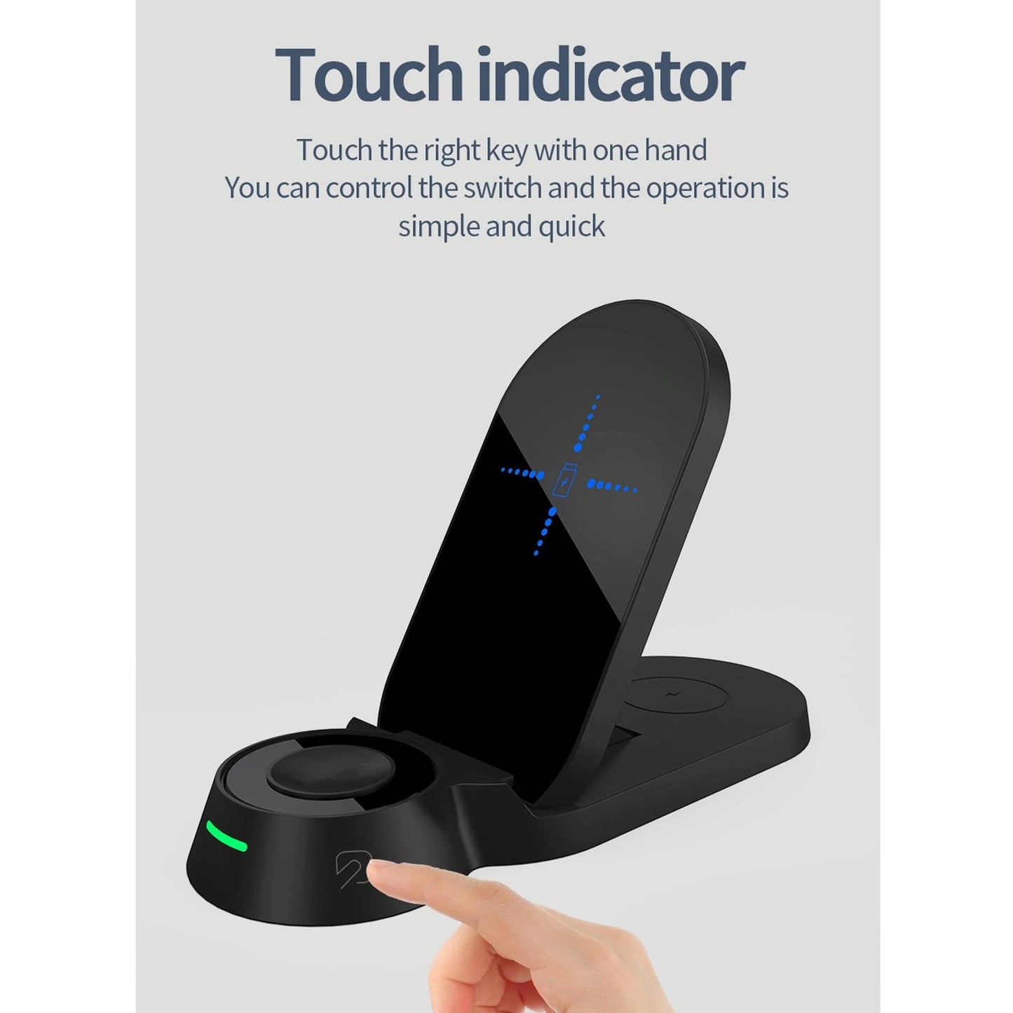 3 In 1 Foldable Wireless Charger For Smart Devices - White