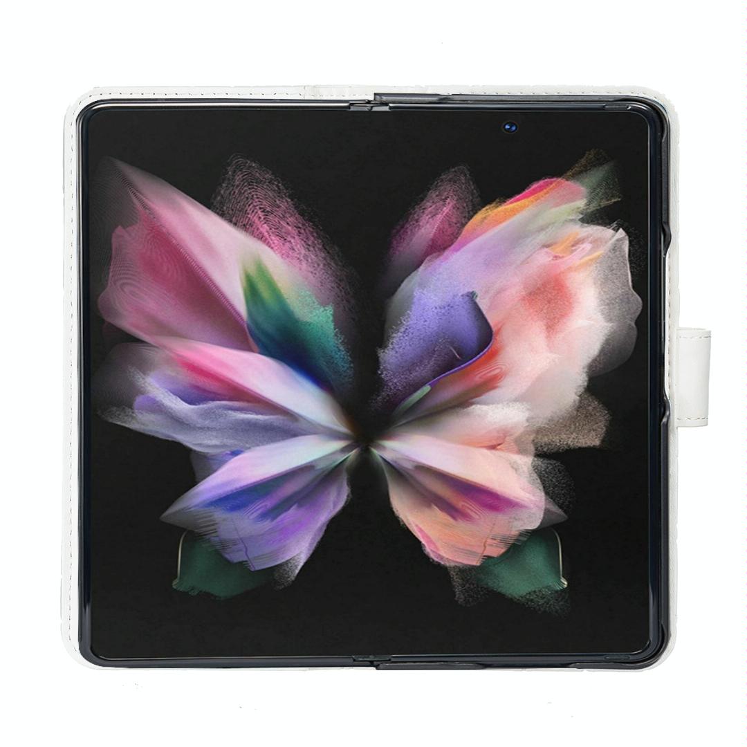 For Samsung Galaxy Z Fold4 5G Diamond Lattice Flip Wallet Case - Pink