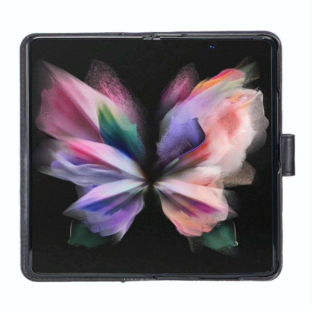 For Samsung Galaxy Z Fold4 5G Diamond Lattice Flip Wallet Case - Pink