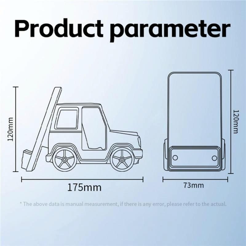 6 In 1 Car Shape Speaker With Clock & Wireless Charger - White