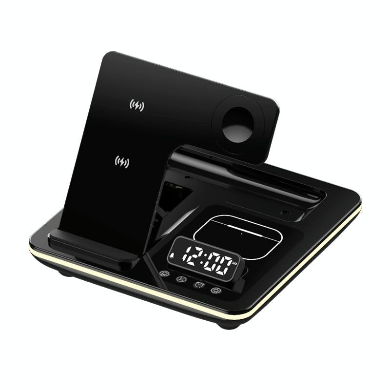 15W 5 In 1 Foldable Wireless Charger Stand - Silver