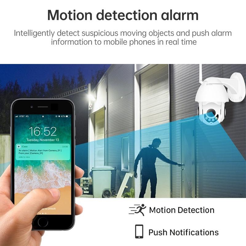 Smart Dome Camera With 355 Degree Rotation Infrared And Two-Way Voice Intercom