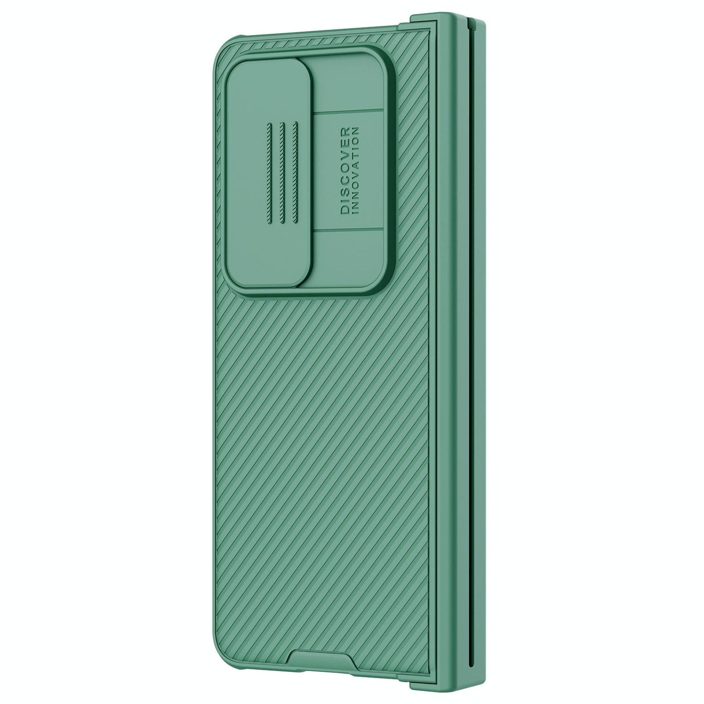 For Samsung Galaxy Z Fold4 5G Mirror Pro Camshield Case Set - Green
