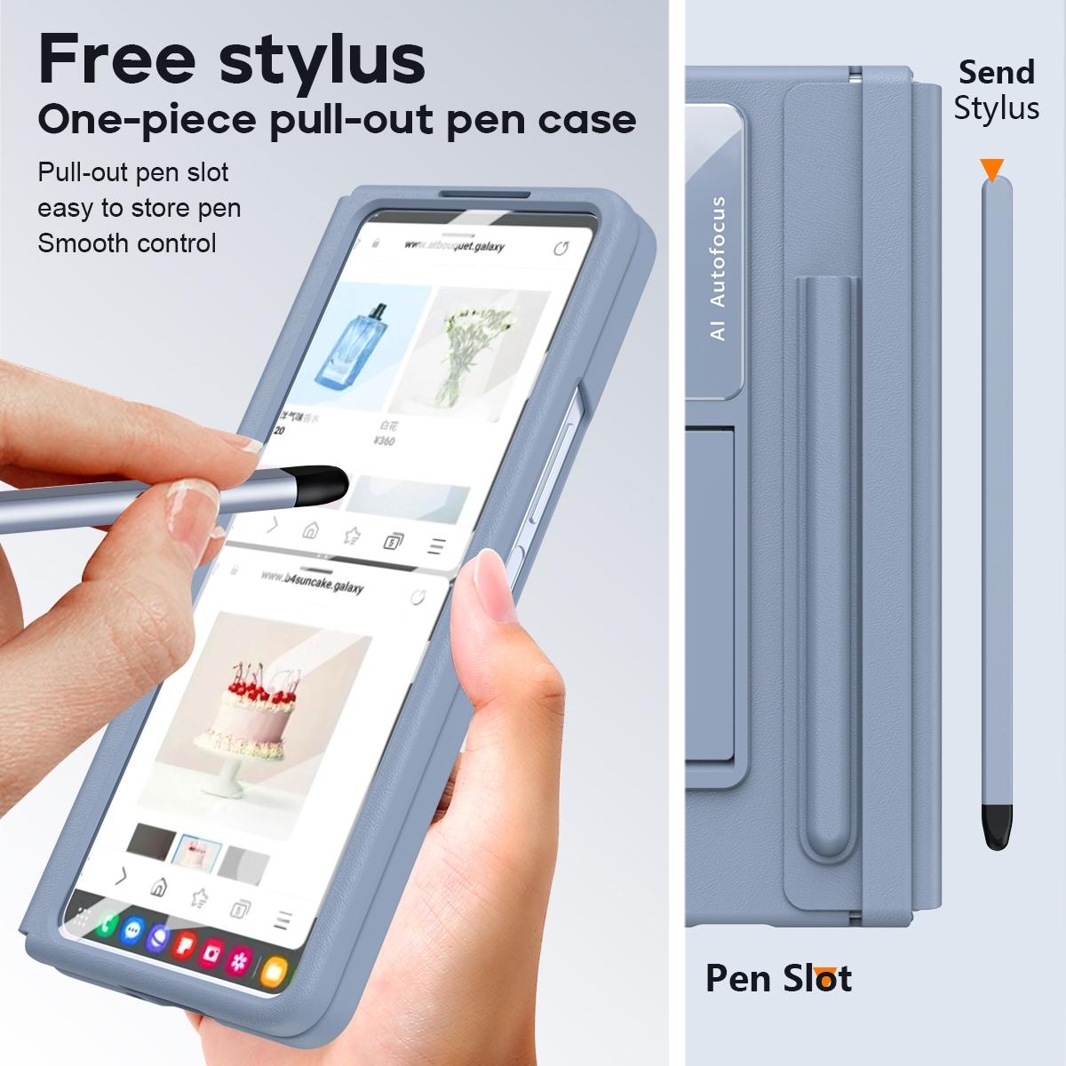 For Samsung Galaxy Z Fold4 5G Full Coverage Pc Case With Pen - White