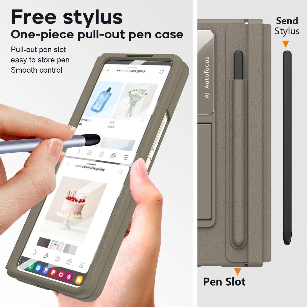 For Samsung Galaxy Z Fold4 5G Full Coverage Pc Case With Pen - White