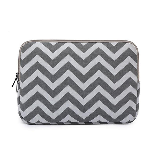 11.6 Wavy Pattern Notebook Liner Bag - Sleek Design - Light Green