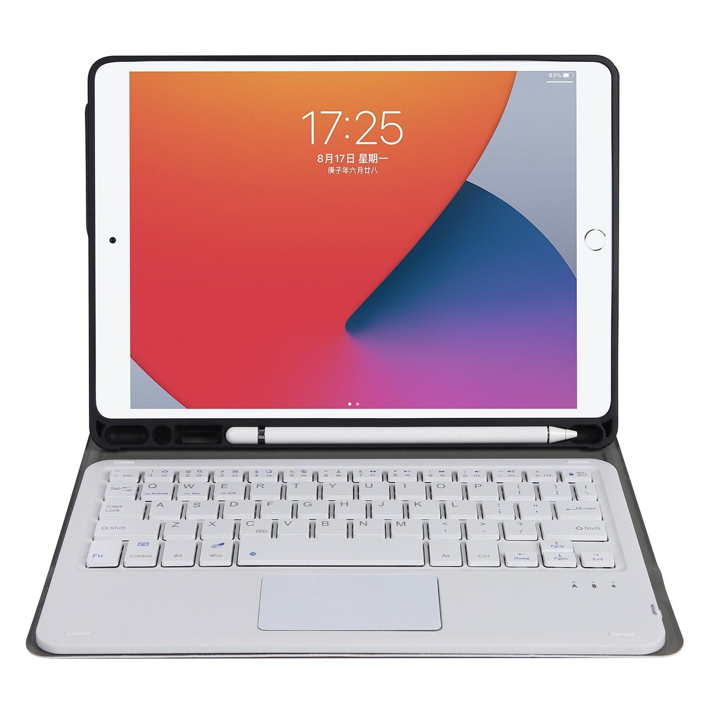 Bluetooth Keyboard Leather Case For Ipad Pro 10.5 With Touch Control - Lambskin Texture Compatible With 10.2 2021 & 2020 & 2019 / Air 3 - Gold