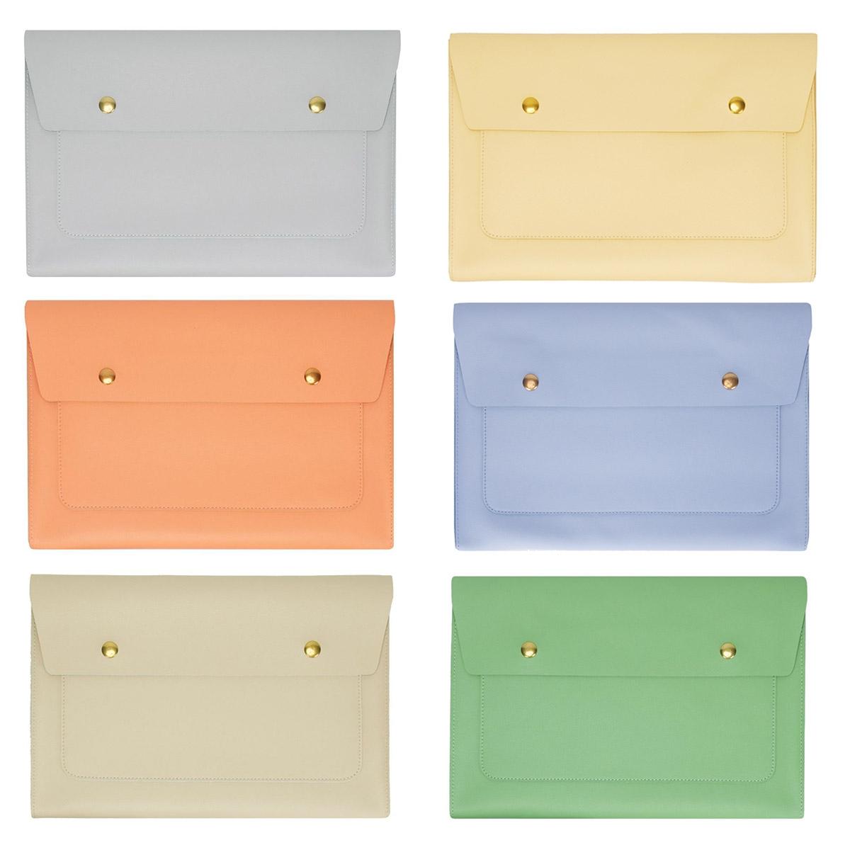 3-in-1 Waterproof Leather Laptop Liner Bag - 14 Inches - Honeydet Oranges