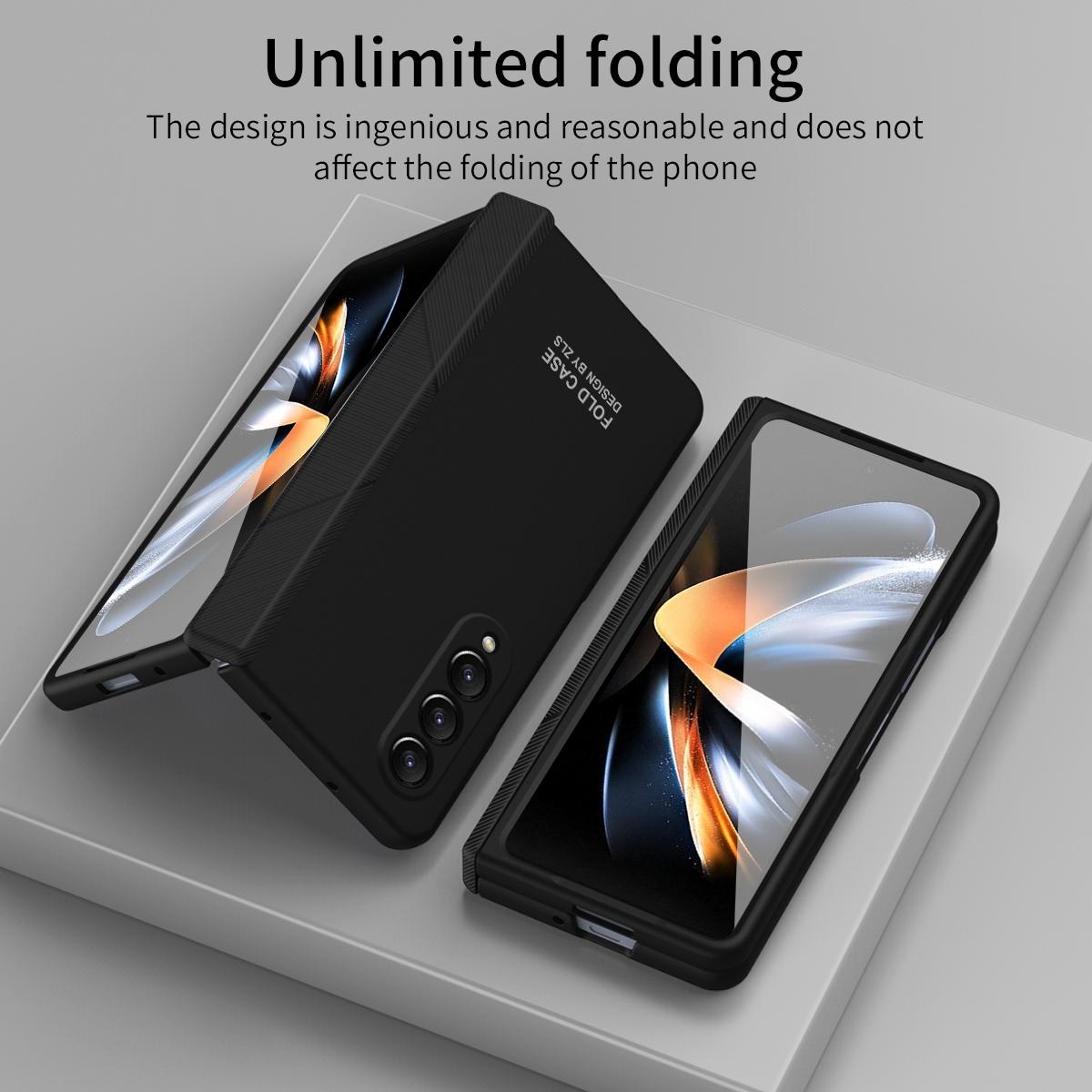 For Samsung Galaxy Z Fold4 5G Premium Hinged Folding Case - White