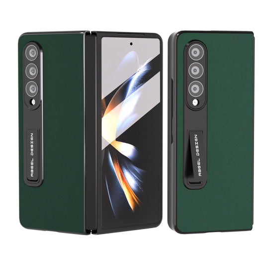 For Samsung Galaxy Z Fold4 5G Phone Case With Holder - Silky Soft Edge - Green