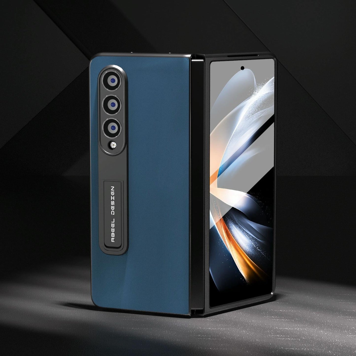 For Samsung Galaxy Z Fold4 5G Phone Case With Holder - Silky Soft Edge - Green