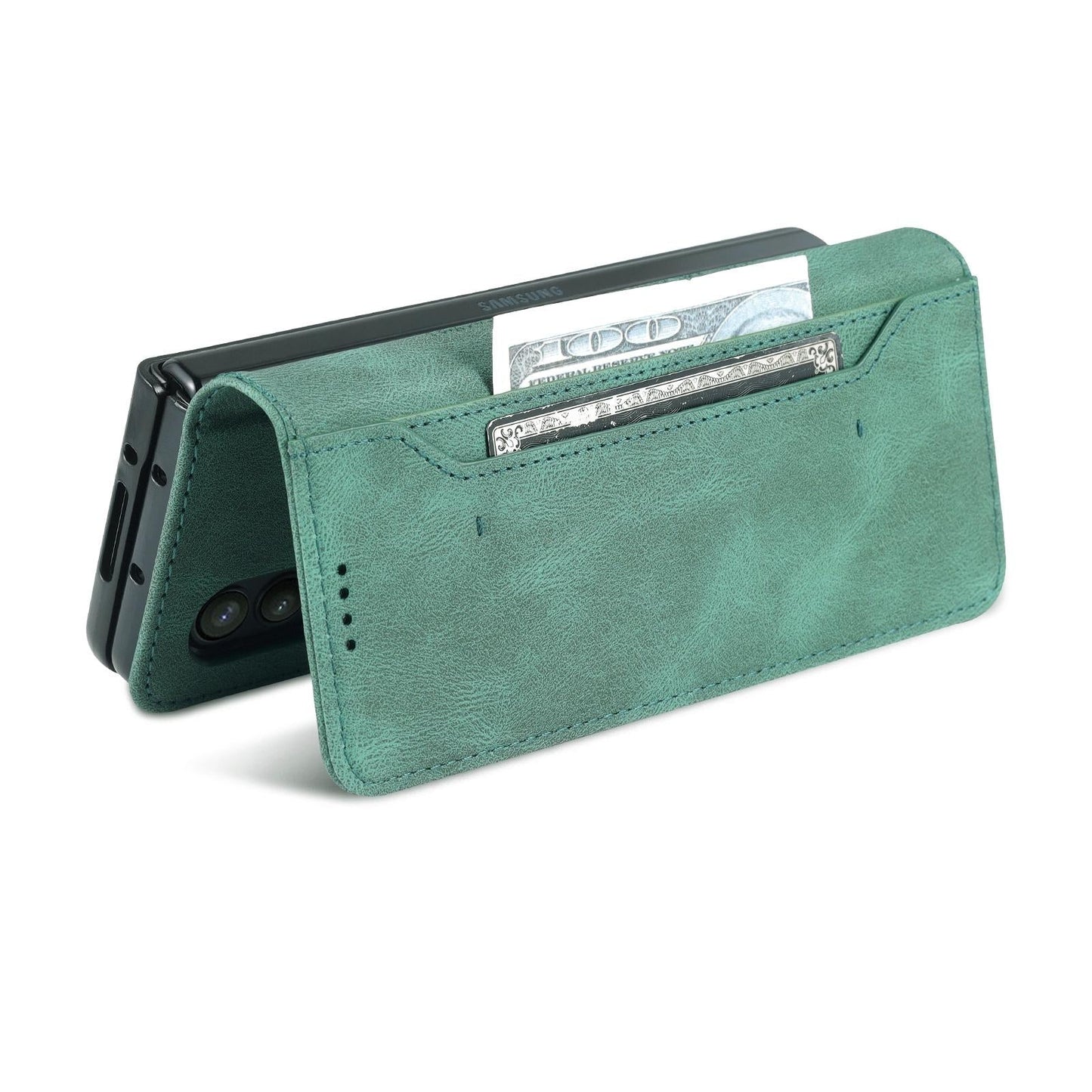 For Samsung Galaxy Z Fold4 5G Horizontal Flip Tpu Phone Case - Green