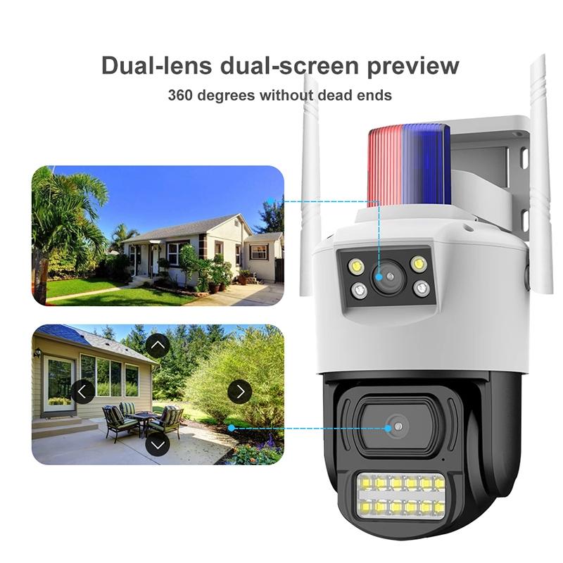 Outdoor Dual Lens Wifi Camera - Waterproof 2Mp