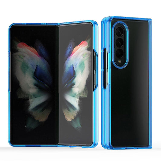 For Samsung Galaxy Z Fold4 5G Clear Acrylic Tpu Phone Case - Blue
