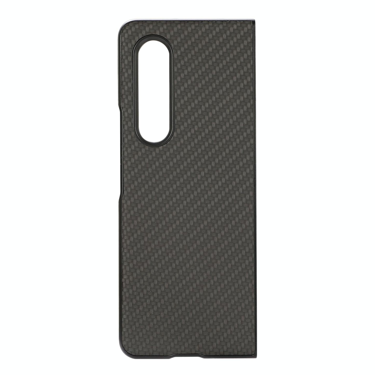 For Samsung Galaxy z Fold4 5G Carbon Fiber Texture Leather Phone Case - Pu Material - Brown