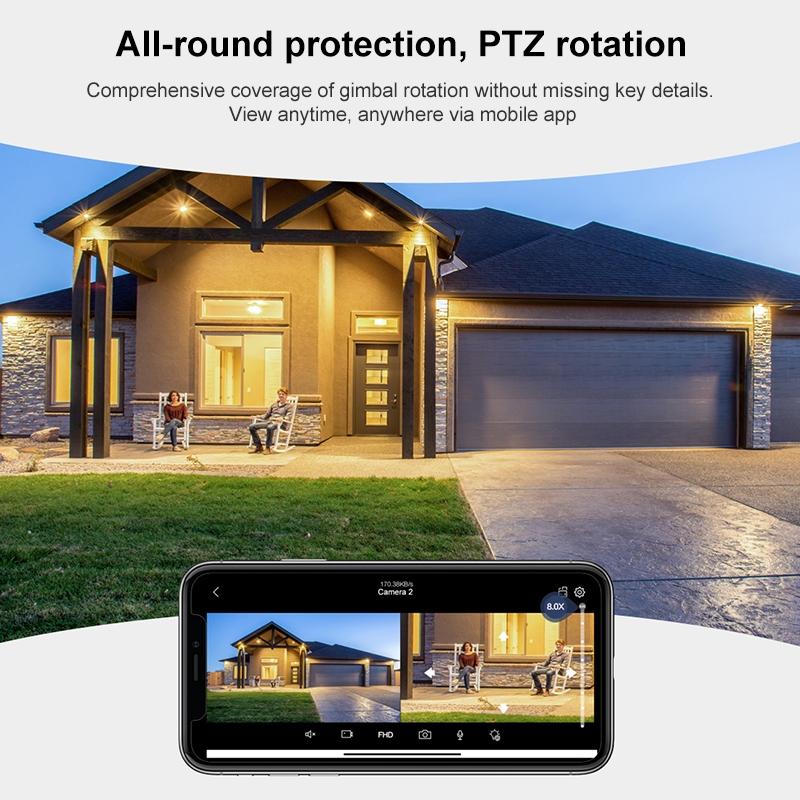 3Mp Wifi Triple Camera With Human Face Recognition & Ai Alarm - Compact Design