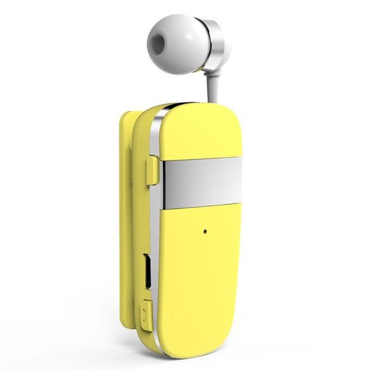 Wireless Bluetooth Earphone with Vibration Reminder for Phone - Yellow