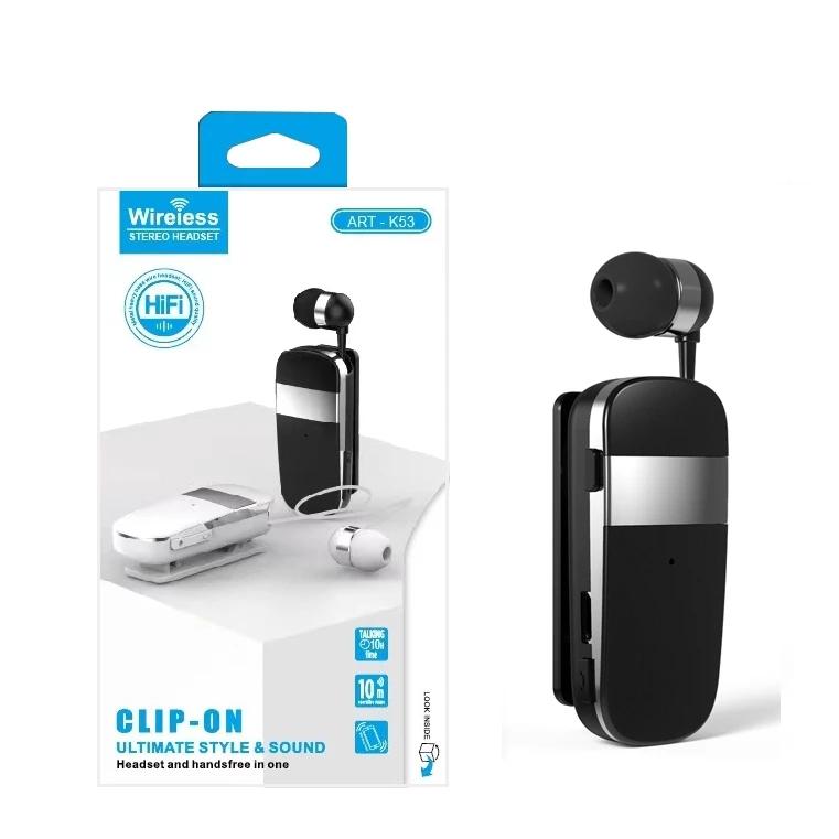 Wireless Bluetooth Earphone with Vibration Reminder for Phone - Yellow