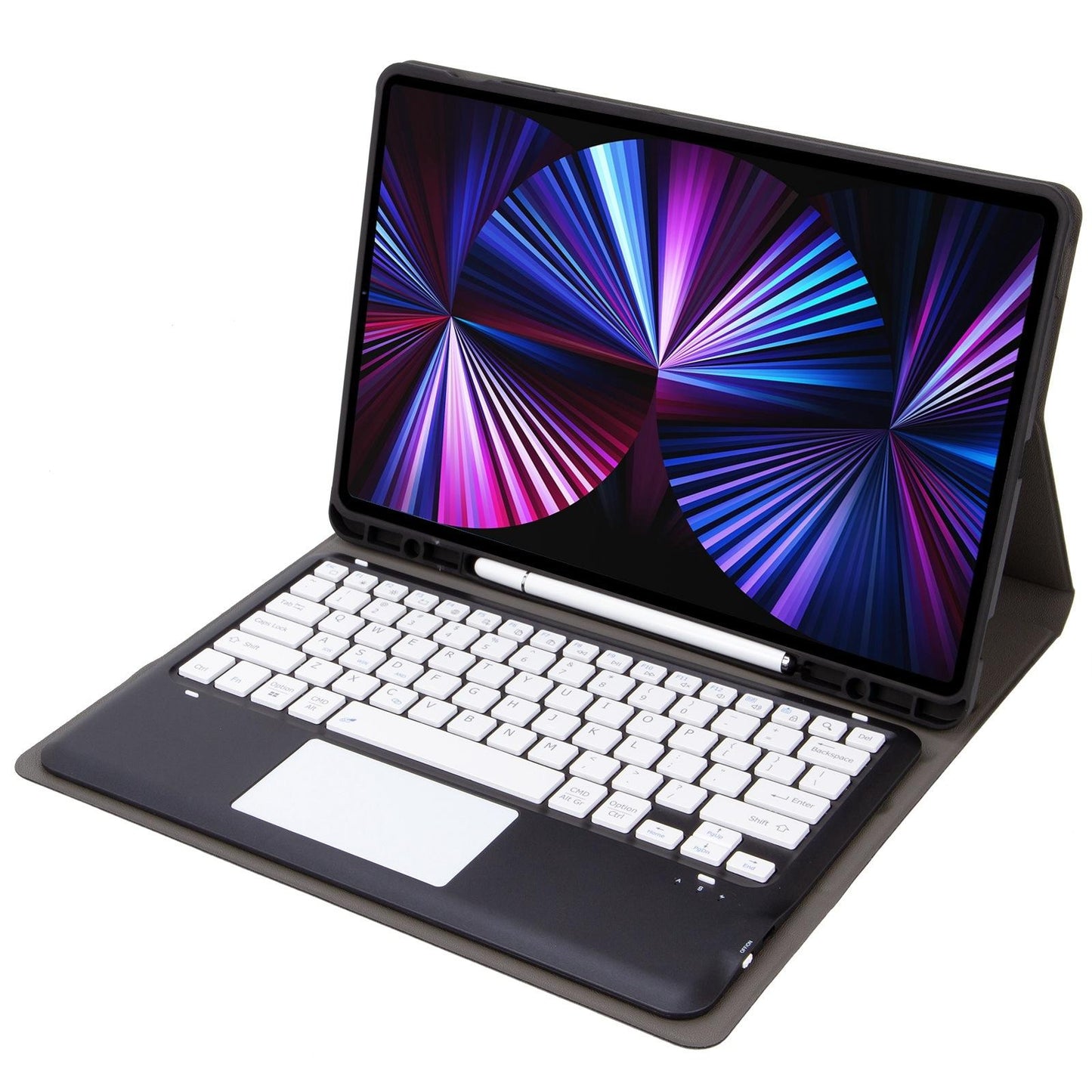 Detachable Bluetooth Keyboard Leather Case For Ipad Pro 12.9 2021 / 2020 / 2018 With Touch Pad - Mint Green