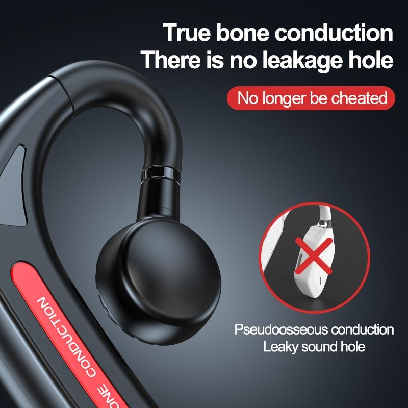 Wireless Bone Conduction Bluetooth Headset - Hanging Ear Design - Green