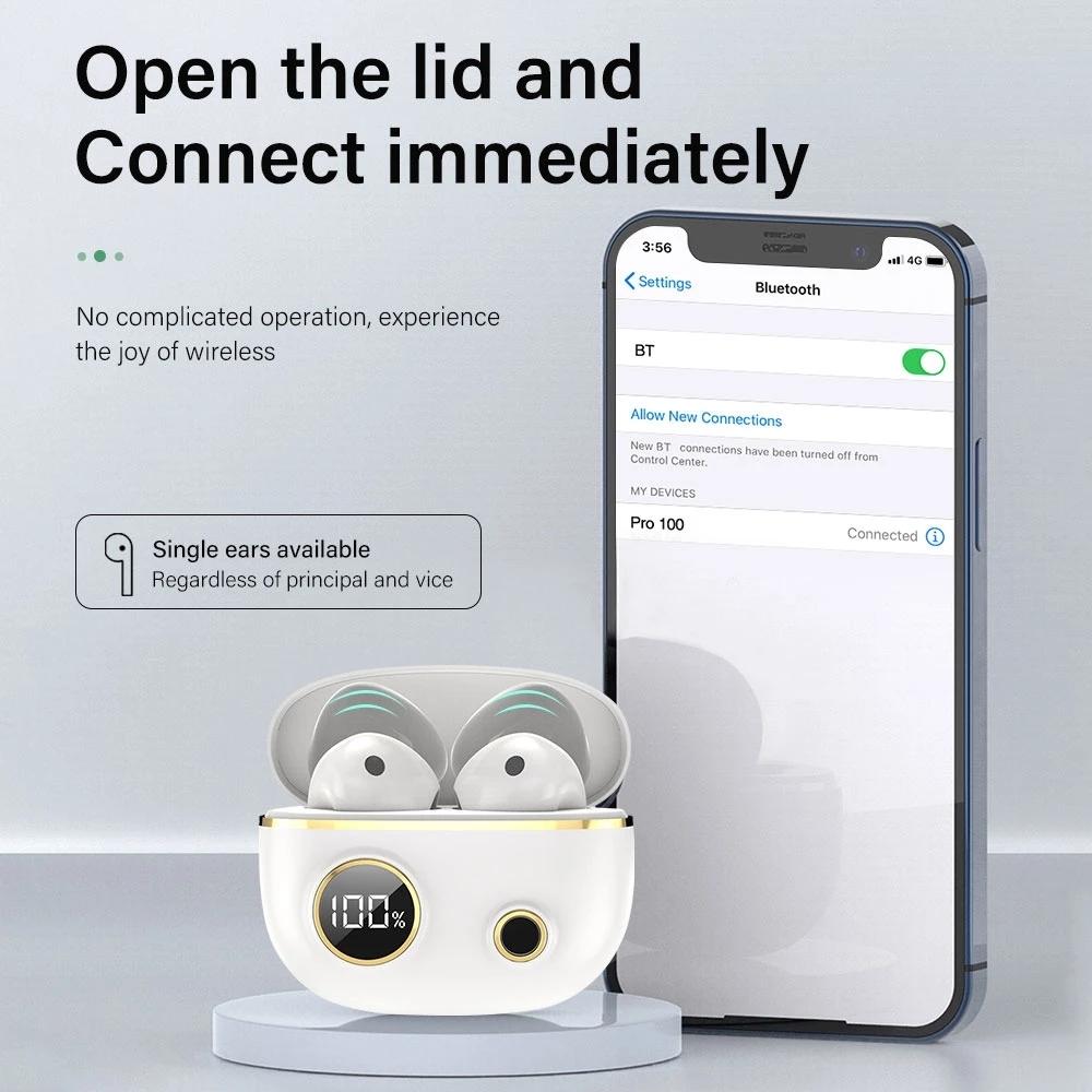 Waterproof 9d Stereo Bluetooth Earphones with Charging Case - Green