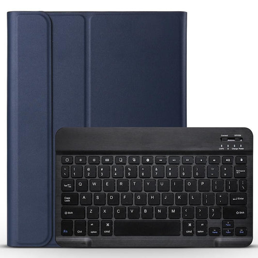 Bluetooth Keyboard & Leather Tablet Case For Ipad Pro 11 Detachable Brushed Texture Horizontal Flip Holder - Dark Blue