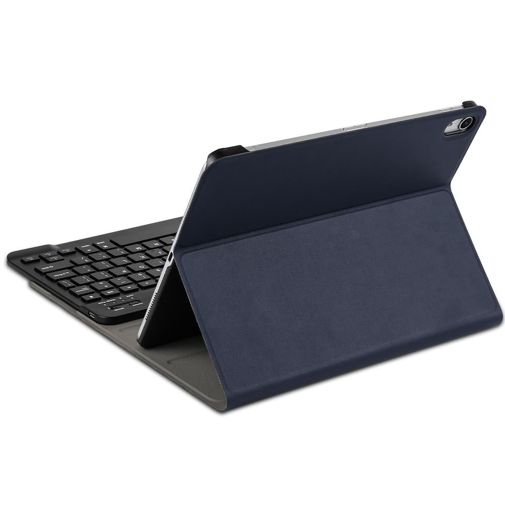 Bluetooth Keyboard & Leather Tablet Case For Ipad Pro 11 Detachable Brushed Texture Horizontal Flip Holder - Dark Blue